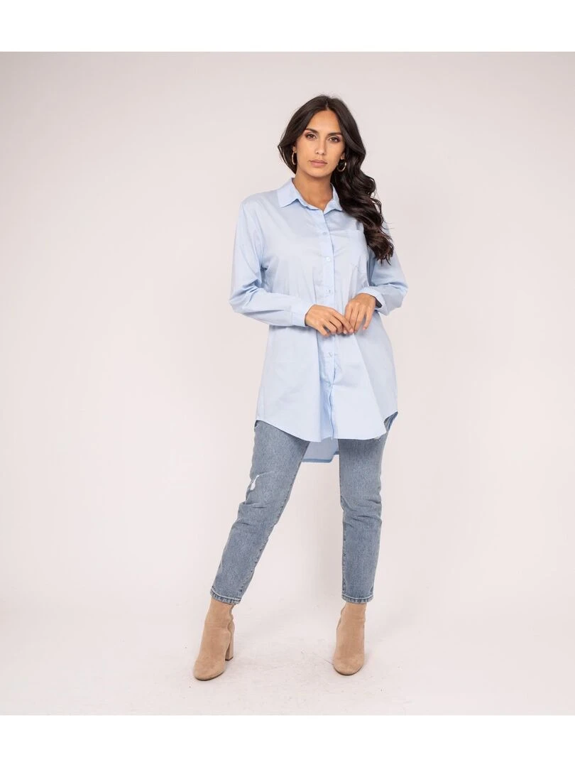 Chemise oversize OMAEL   Bleu