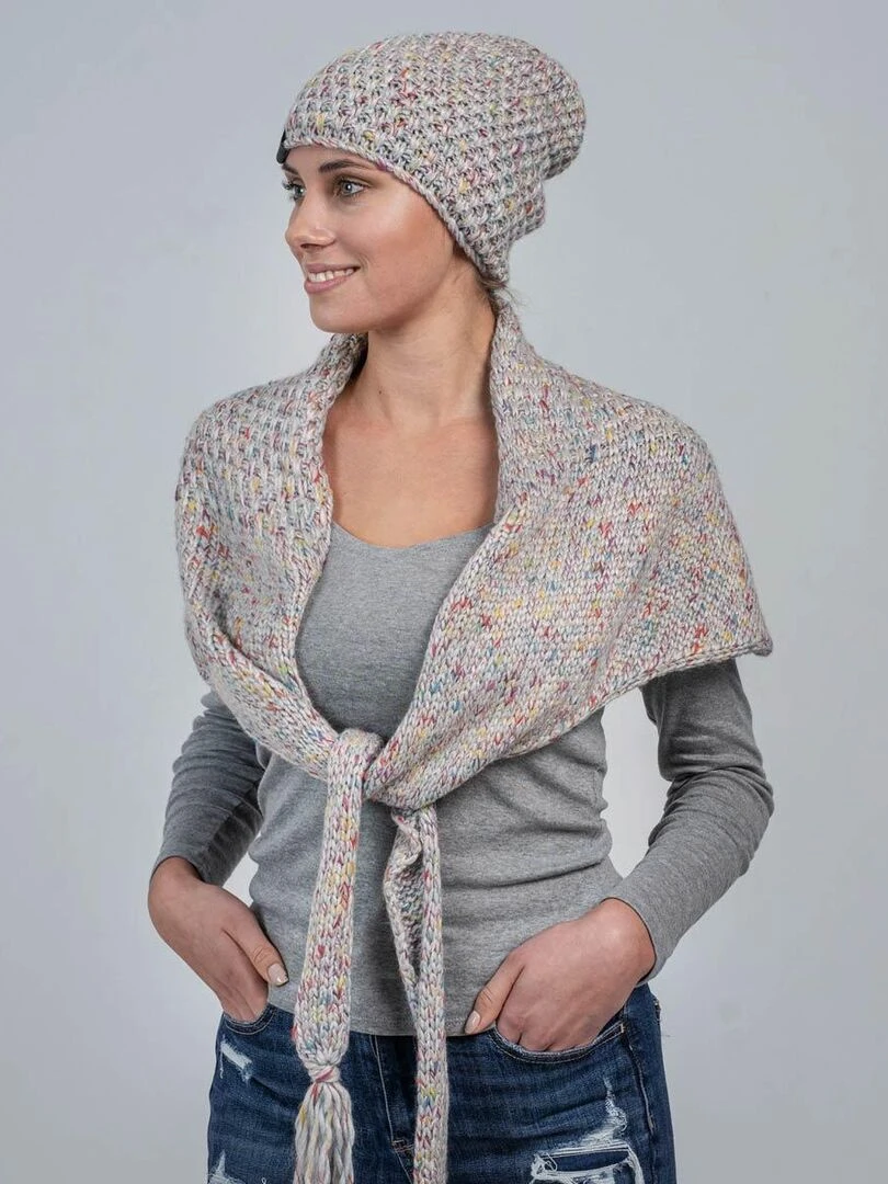 Ensemble Echarpe Bonnet Lumina Made in UE Multicolore