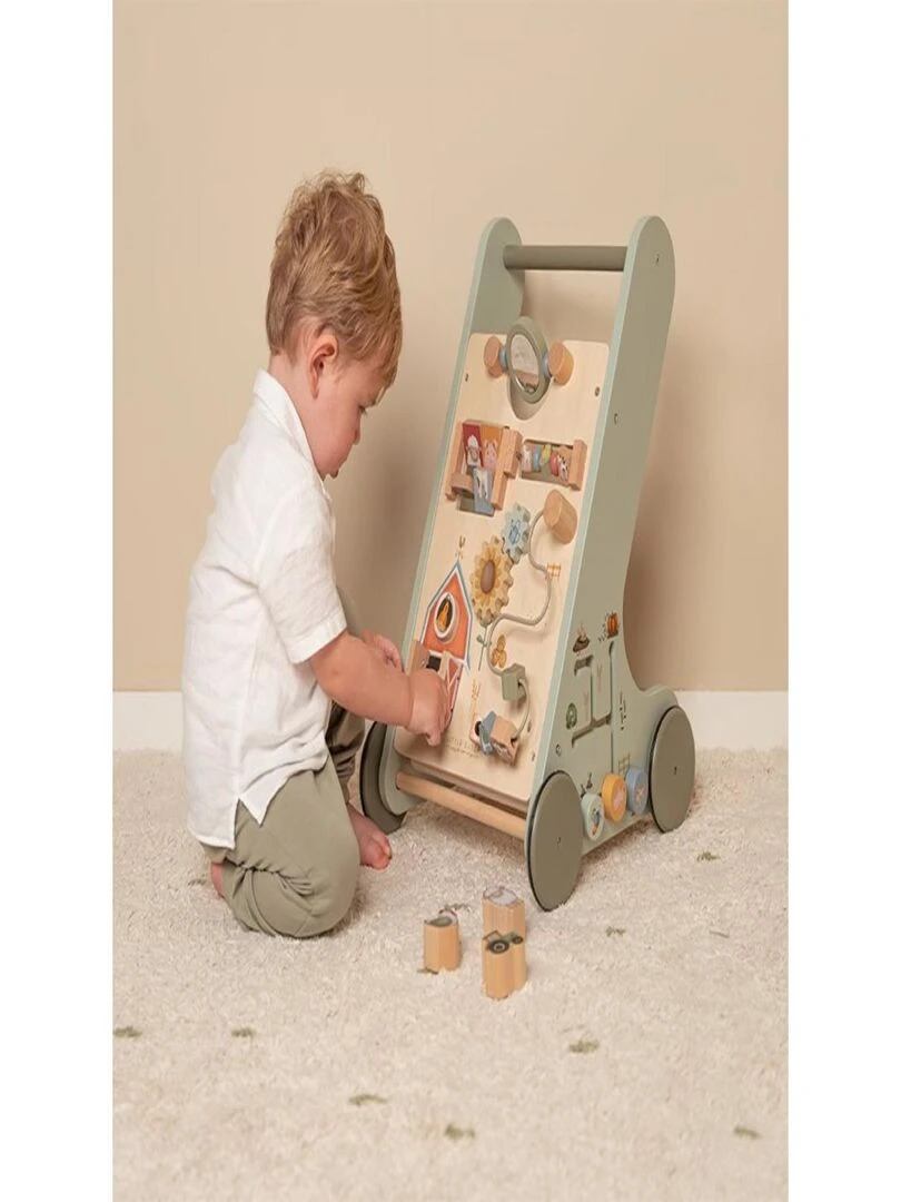 Chariot de marche avec activités en bois FSC Little Farm N/A