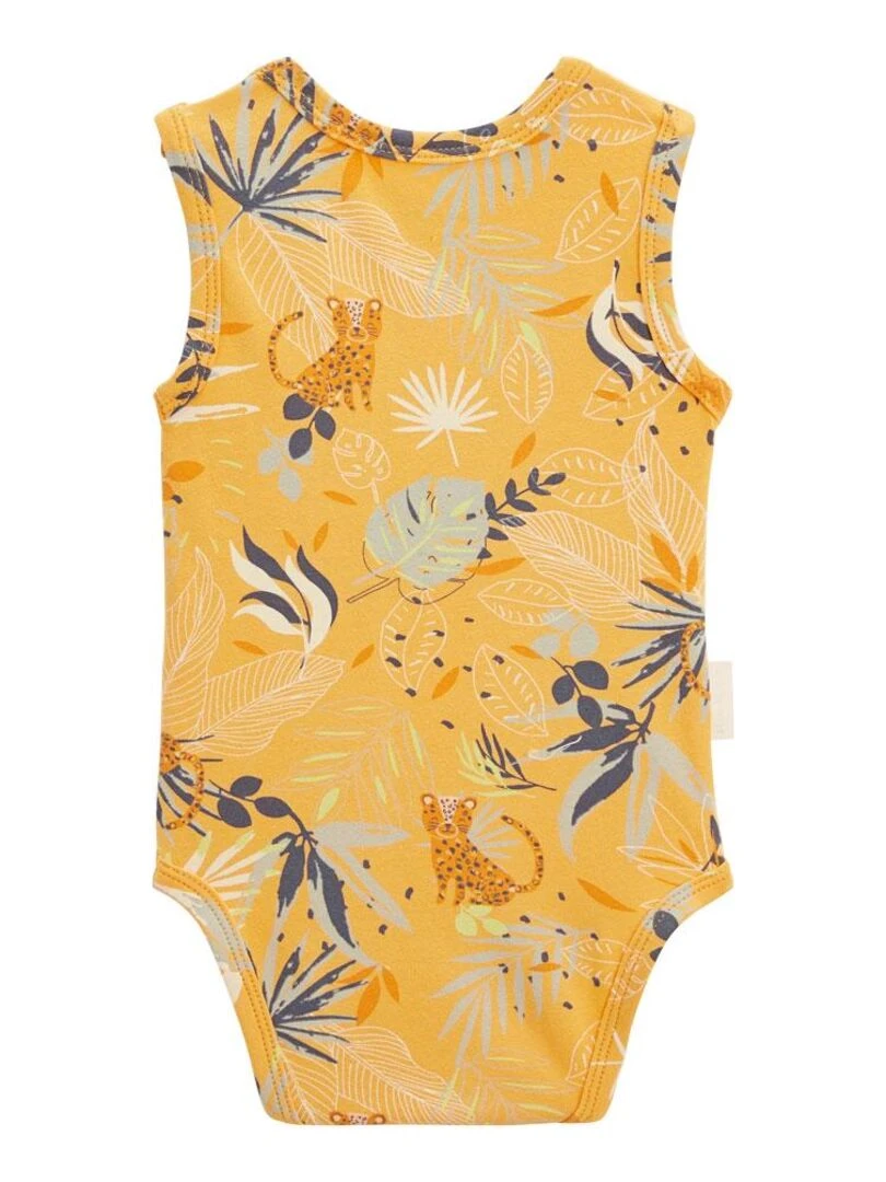 Lot de 2 bodies bébé sans manches Wakae   Moutarde