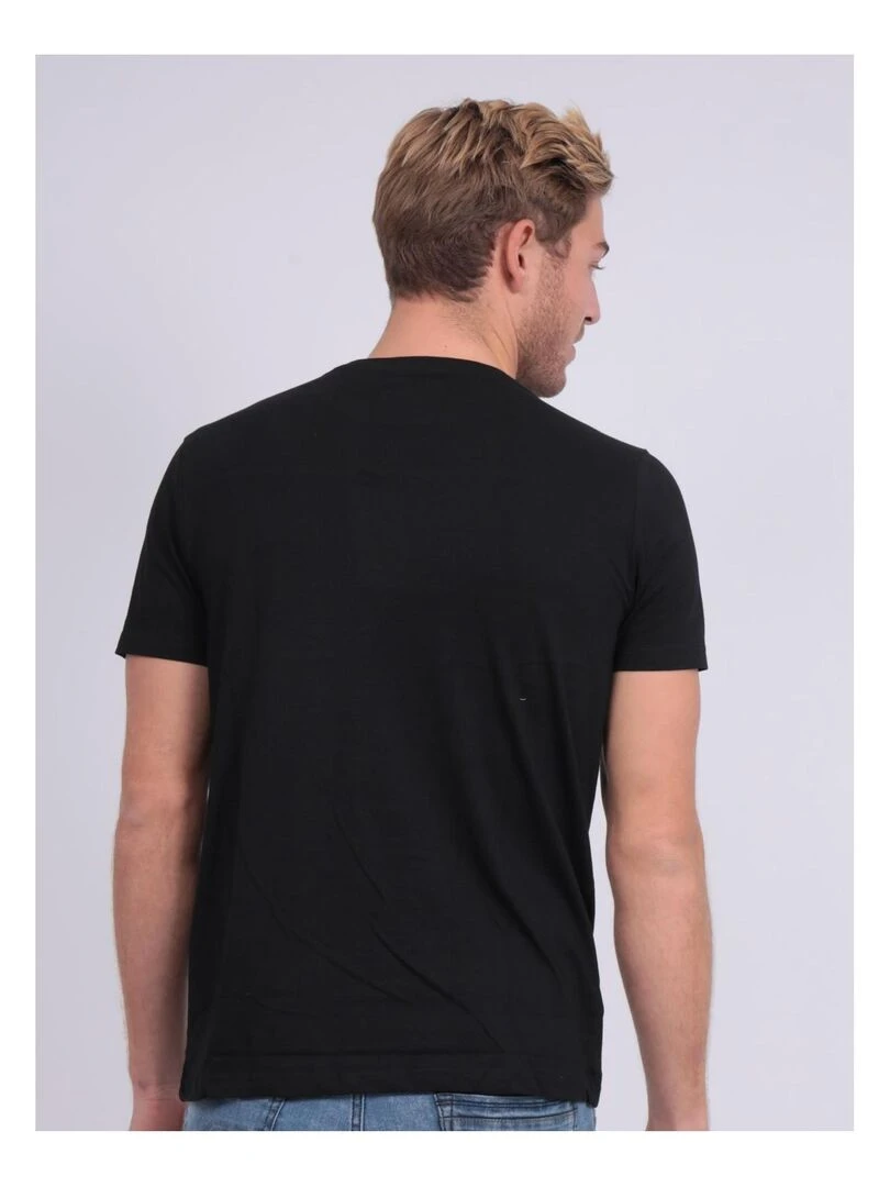 T shirt col rond pur coton NAMLET   Noir