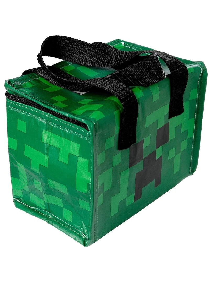 Sac à repas isotherme 16 x 21 cm Minecraft Creeper   Vert