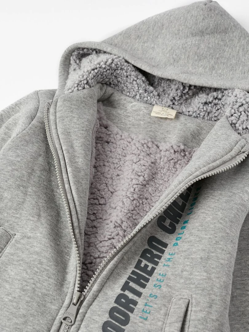 Manteau à capuche pour garçon   NORTHERN CALLING   Gris