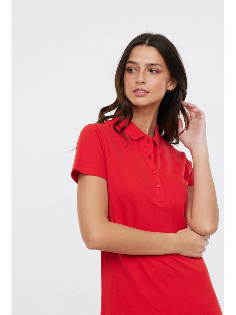 Lee Cooper   Robe manches courtes coton regular LOLI MC   Rouge
