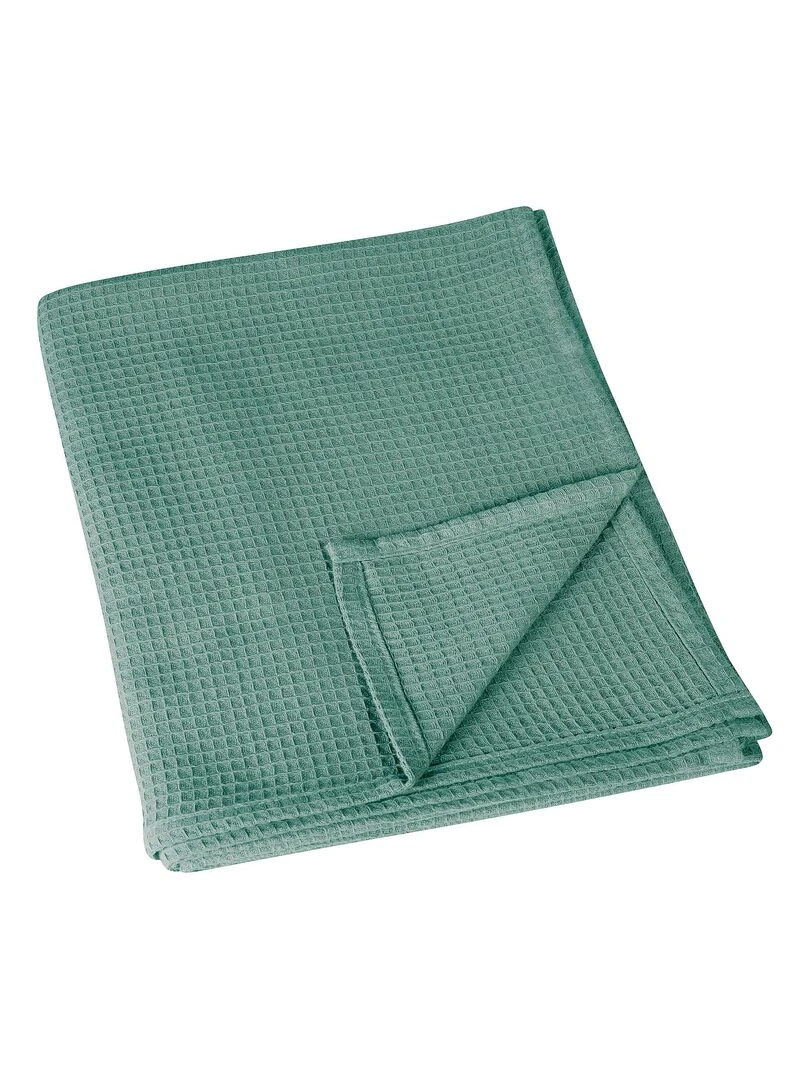 Plaid en nid d'abeille Vert