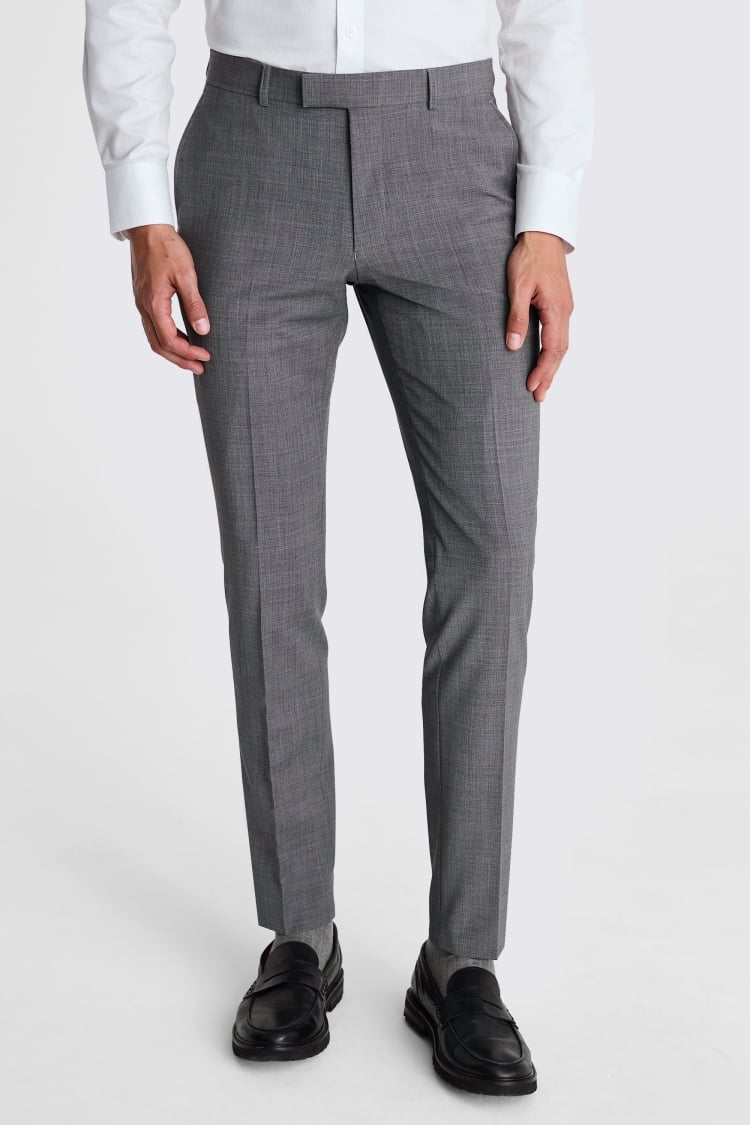Slim Fit Taupe Matte Linen Trousers   Buy Online at Moss