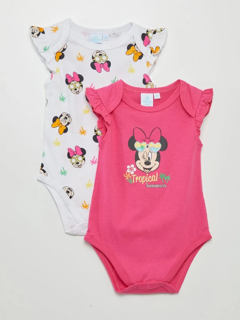 Lot de 2 bodies à volants 'Minnie' Rose