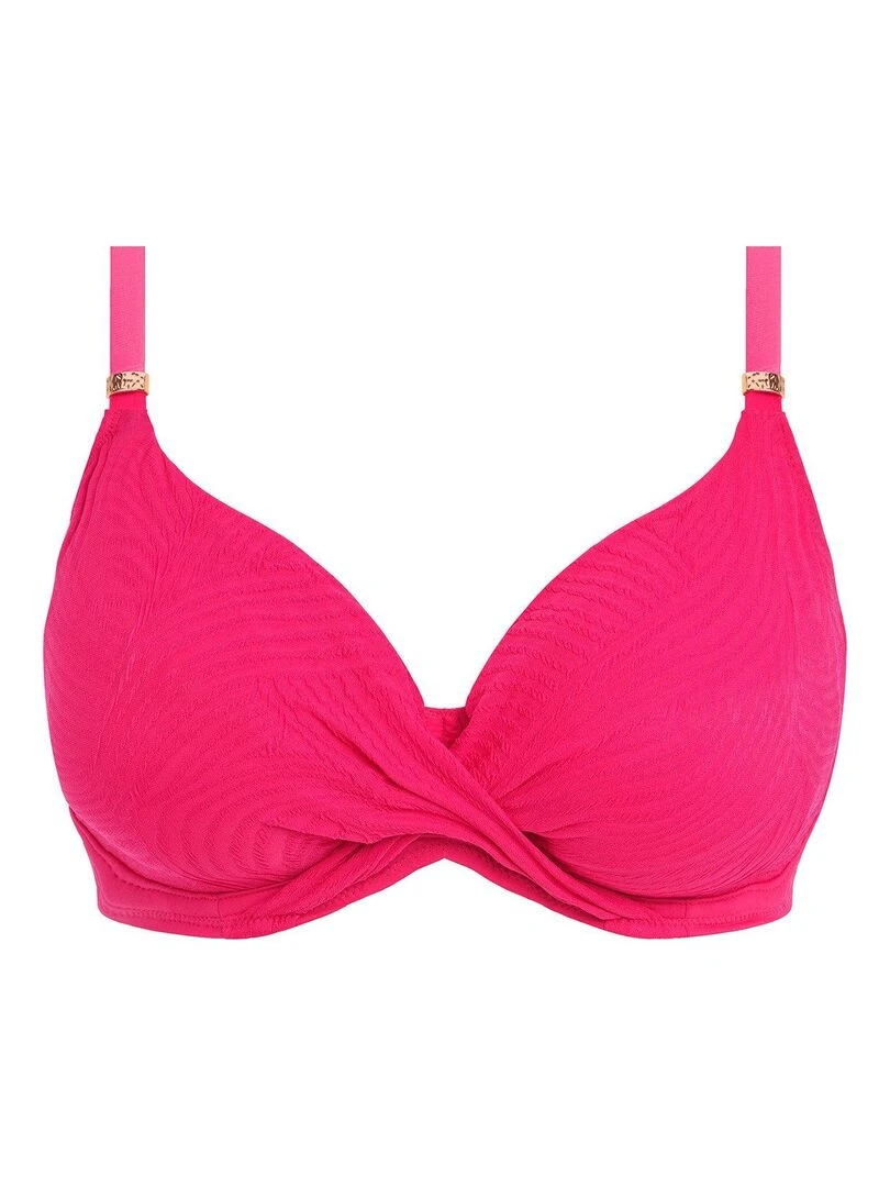 Haut de maillot de bain twisté à armatures Ottawa   Rose