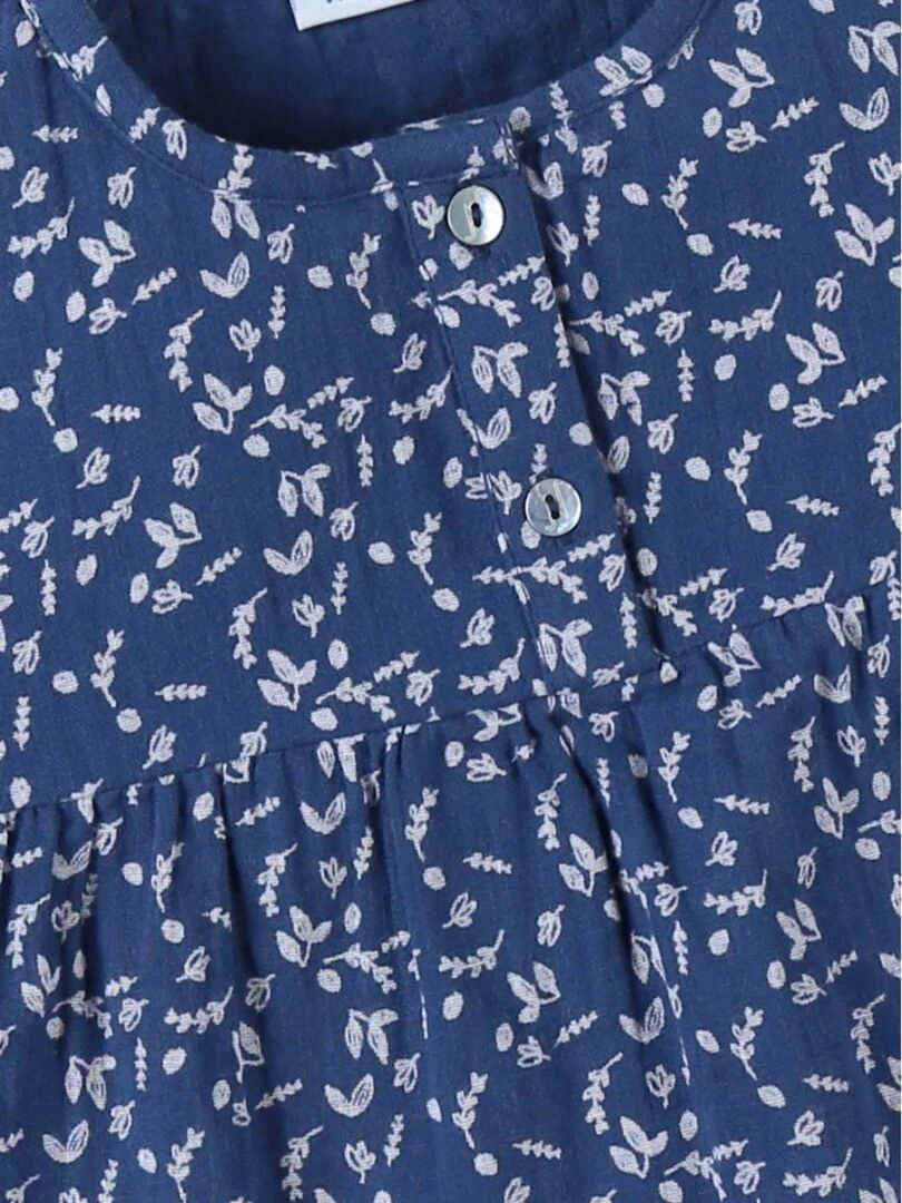 Blouse à manches courtes à imprimé végétal    Noukie's   Bleu