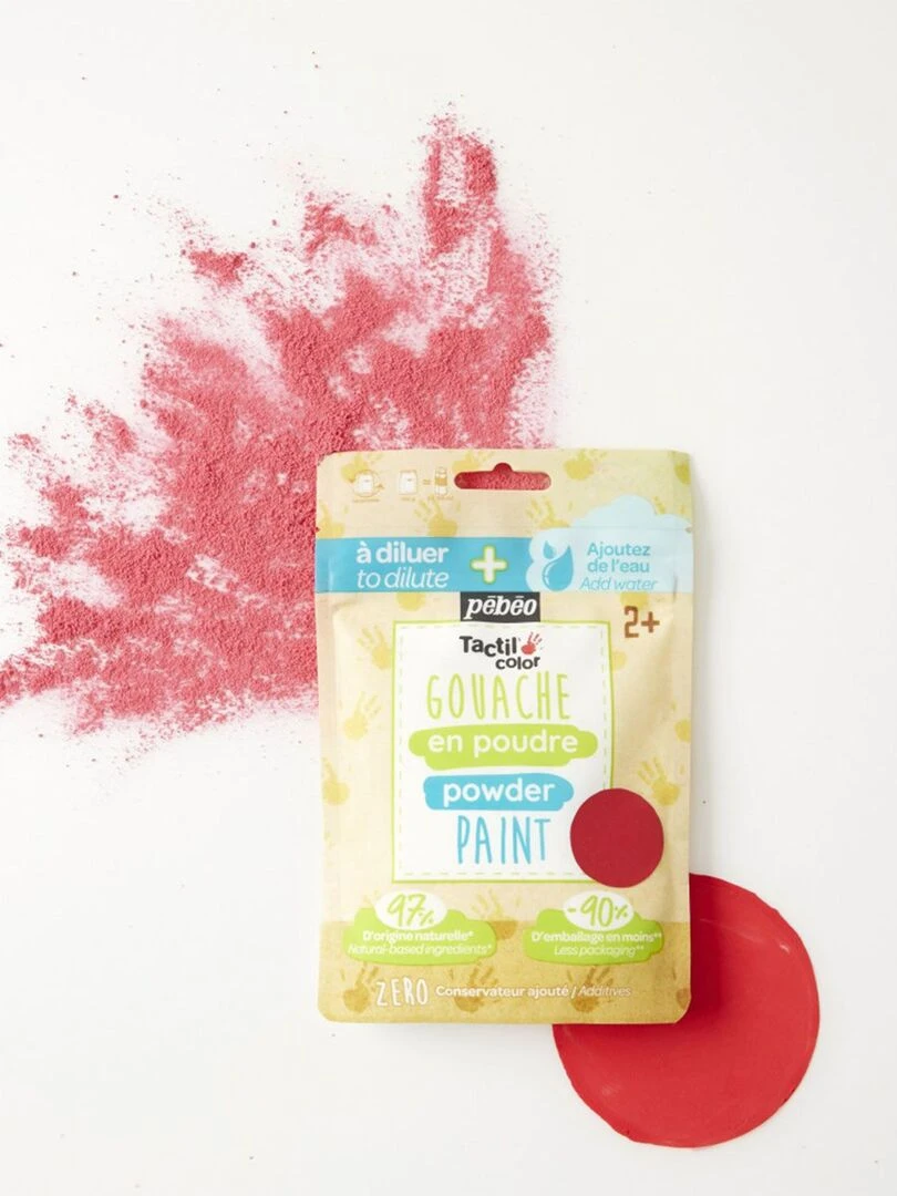 Gouache en poudre   100 g   Rouge   N/A