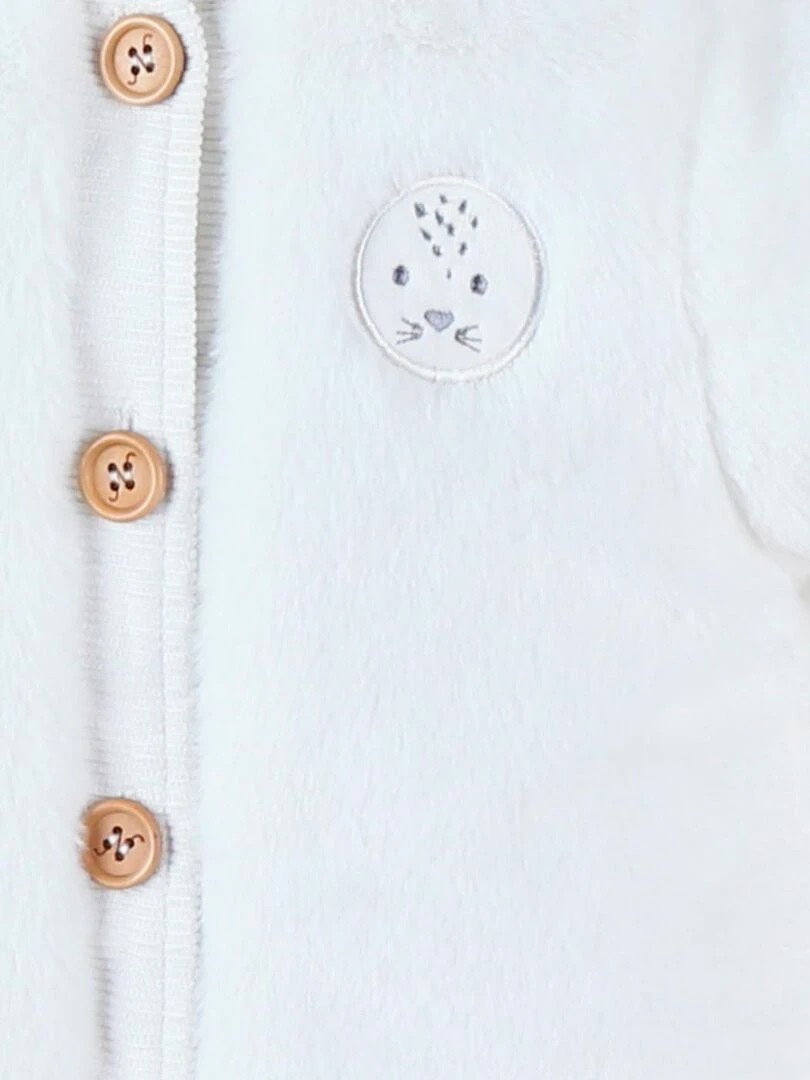 Veste à capuche en Groloudoux®    Noukie's   Blanc