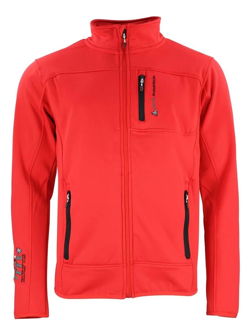 Blouson polar shell homme CANTON PEAK MOUNTAIN Rouge