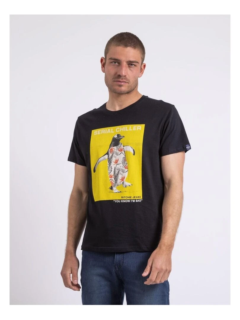 T shirt col rond NIRALVINO Noir