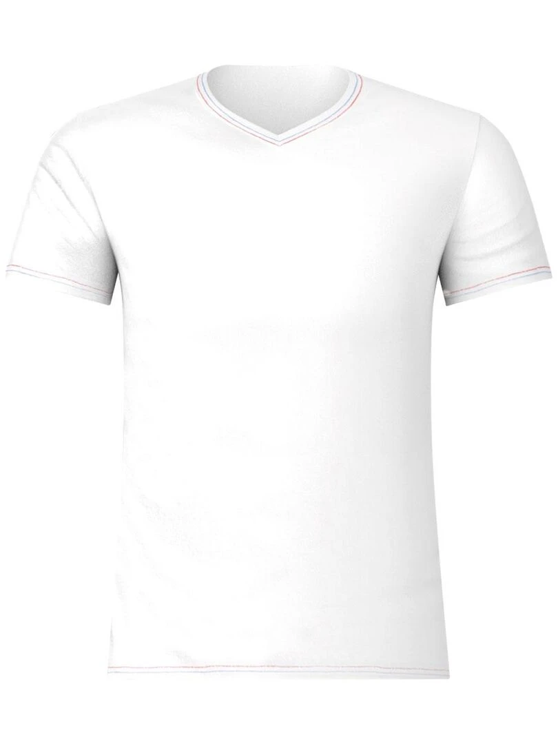 Tee shirt col V homme Fait en France Blanc