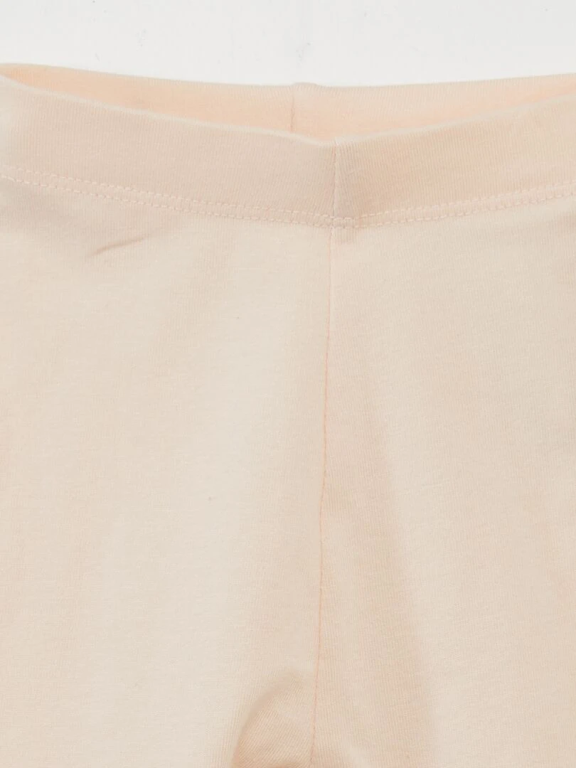Legging long uni en maille jersey Rose