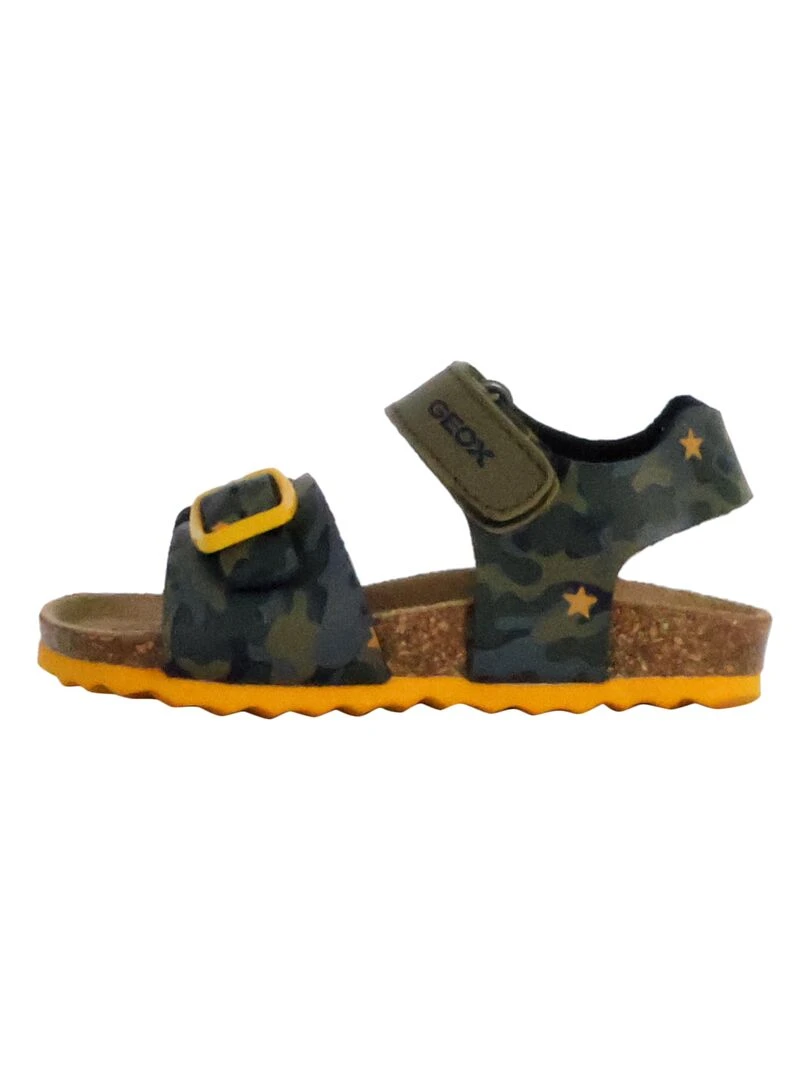 Sandale cuir enfant Geox Chalki Gris