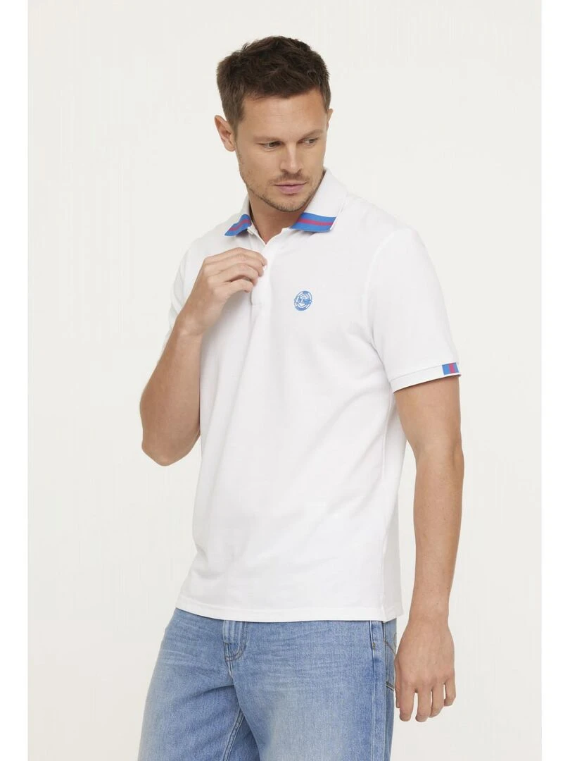Lee Cooper Polo manches courtes coton comfort BLUES Blanc