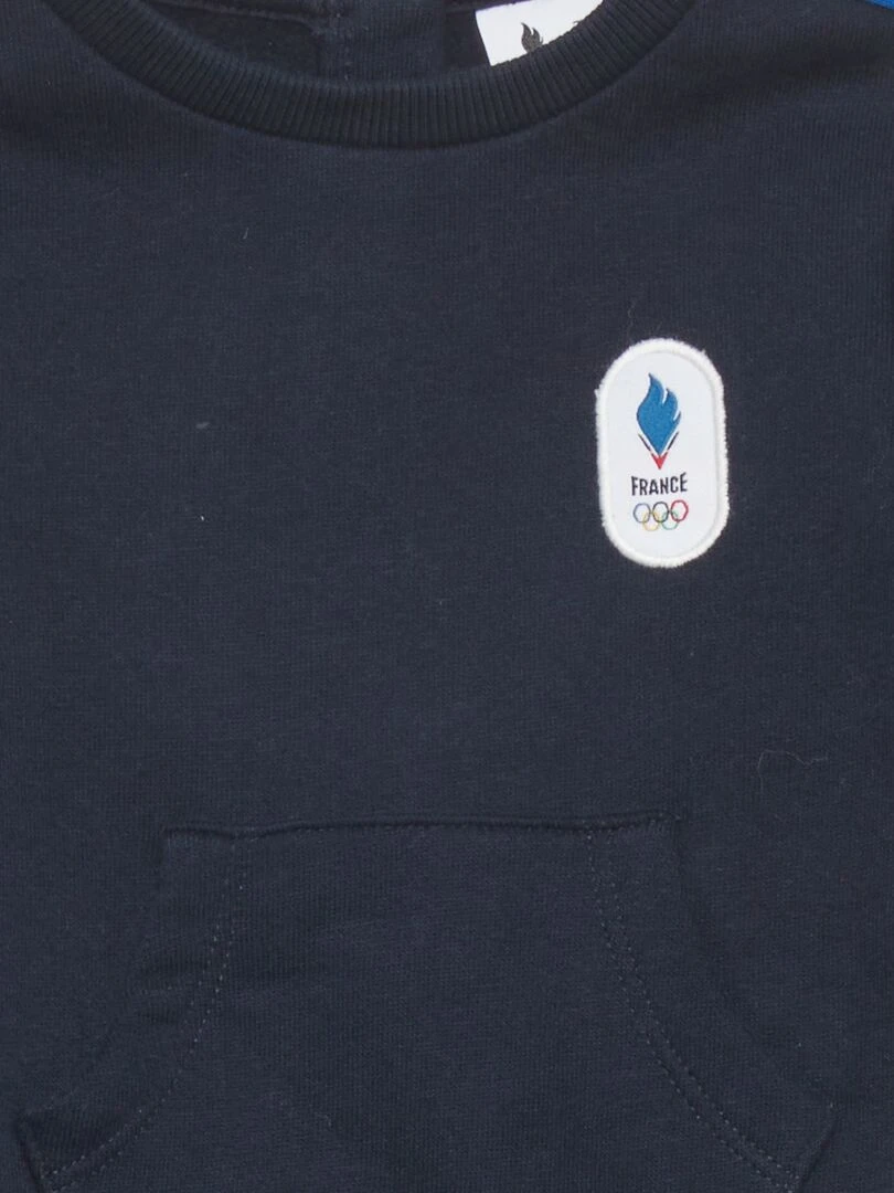 Sweat en molleton Equipe de France Olympique Bleu marine