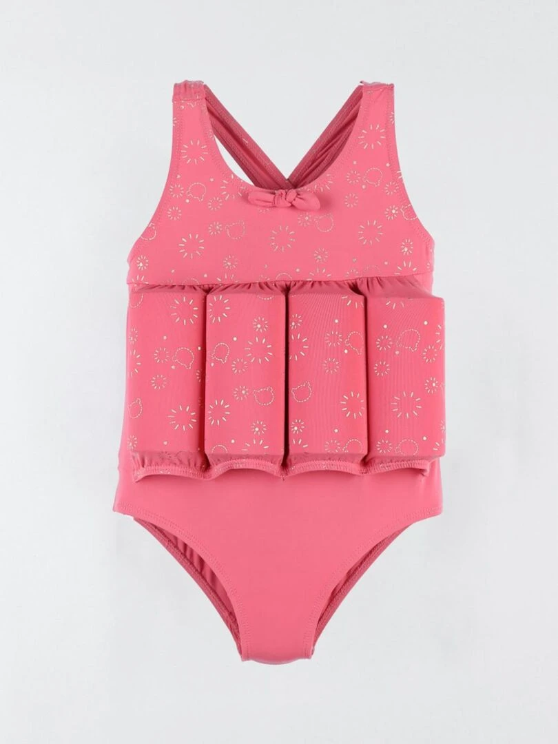 Maillot bouée à imprimé feu d'artifice foncé/doré Archimède Rose