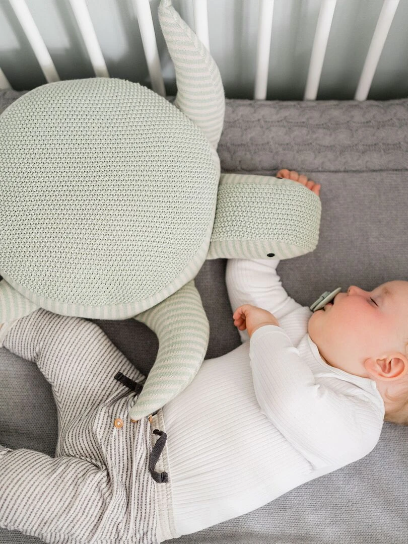 Peluche tortue en coton   Vert d'eau