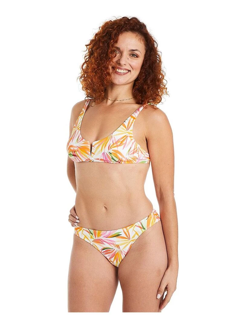 Slip de bain forme tanga BALI   Camille Cerf & Pomm'Poire   Blanc