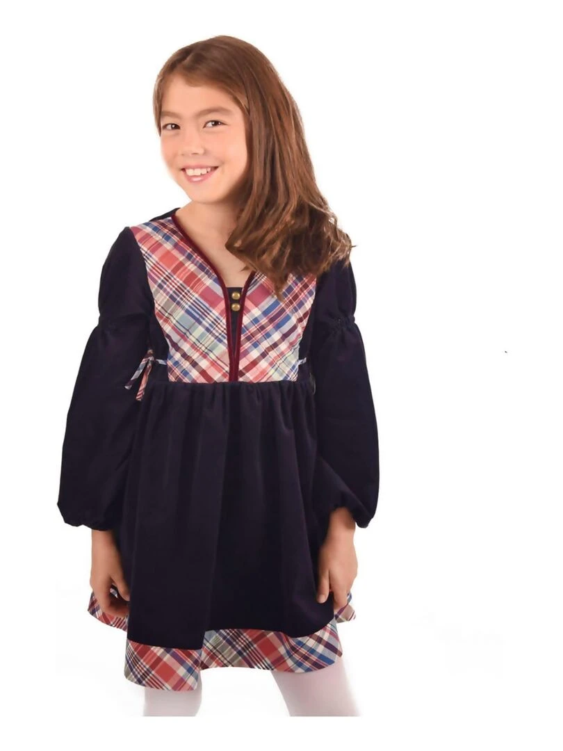 Robe Hiver Fille Velours Bleu Marine Carrx Vieux Rose MARGOT 'LA FAUTE A VOLTAIRE' Bleu marine