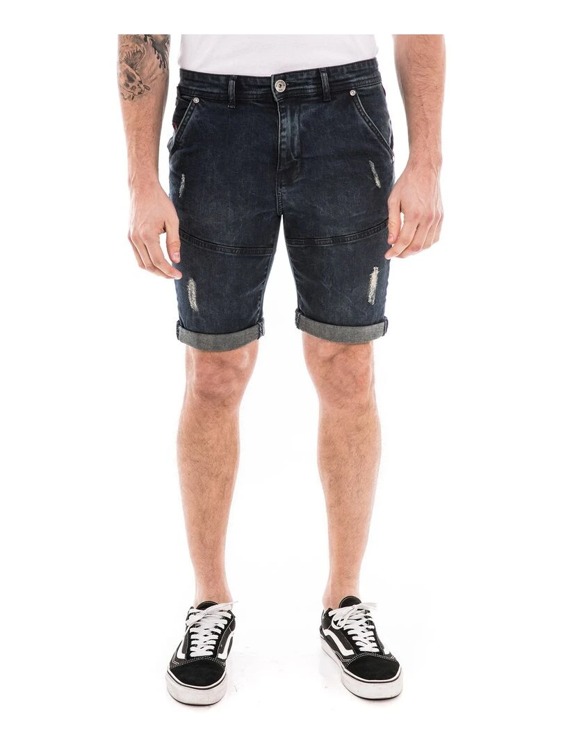 Bermuda en jean coupe slim BLAINE Bleu foncé