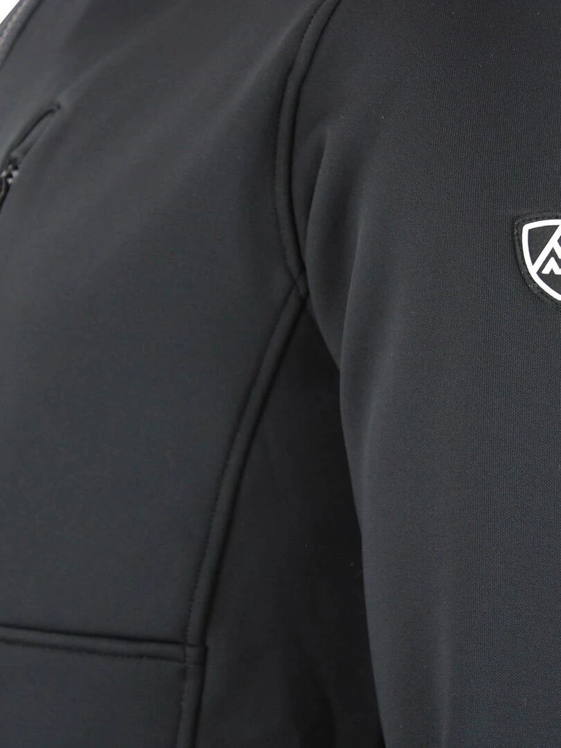 Blouson polarshell homme CAMPO   PEAK MOUNTAIN   Noir Orange