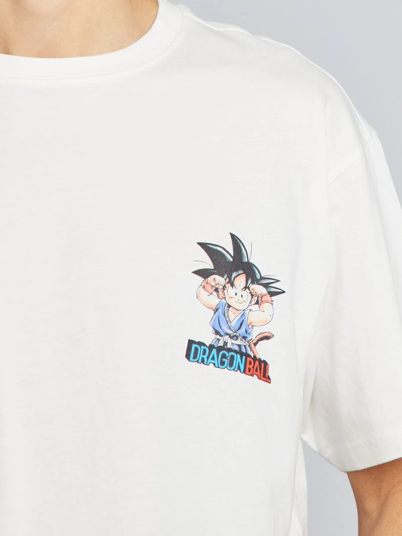 T shirt oversize en coton 'Dragon Ball Z'   blanc