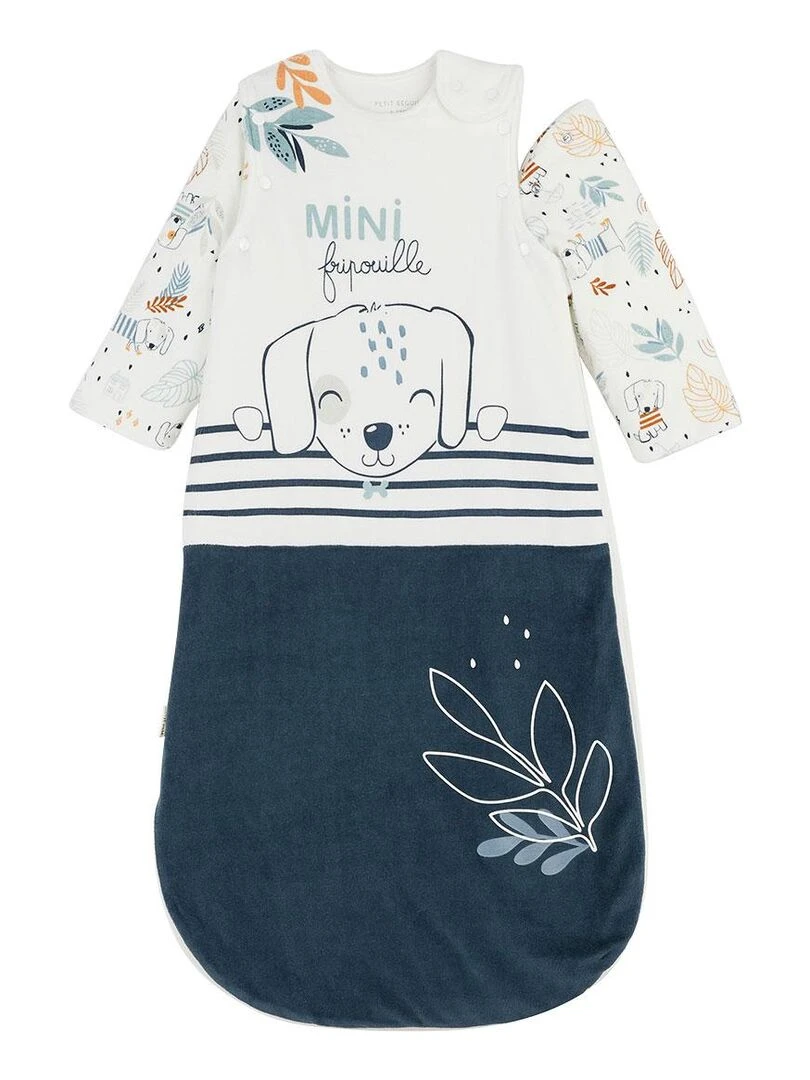 Gigoteuse d'hiver en velours avec manches amovibles Scotty   Bleu