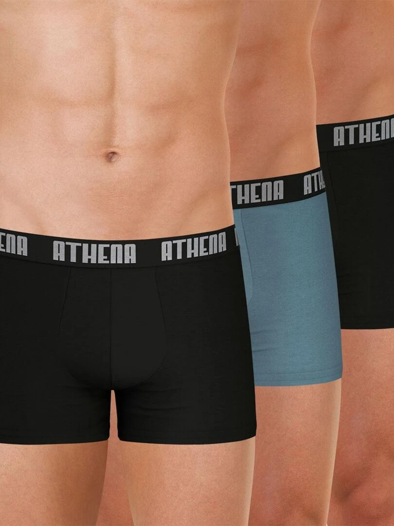 Lot de 3 boxers homme Ecopack Noir Gris