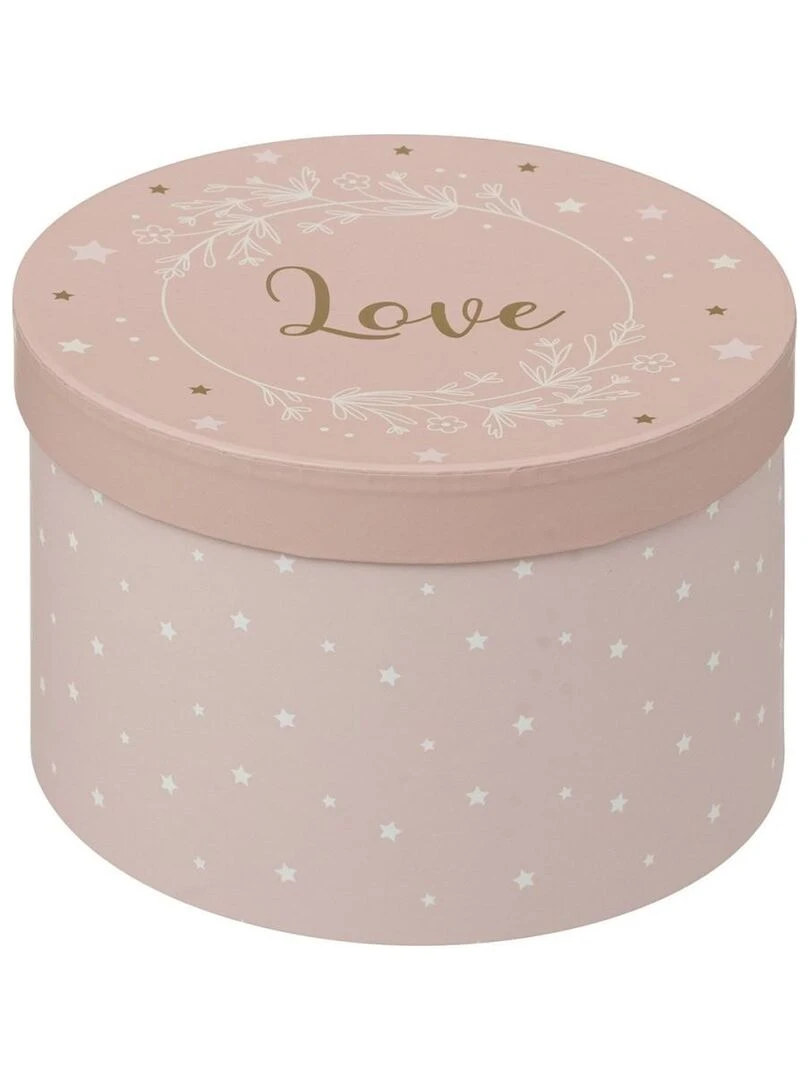 Lot de 3 boites rondes Thalie   Rose