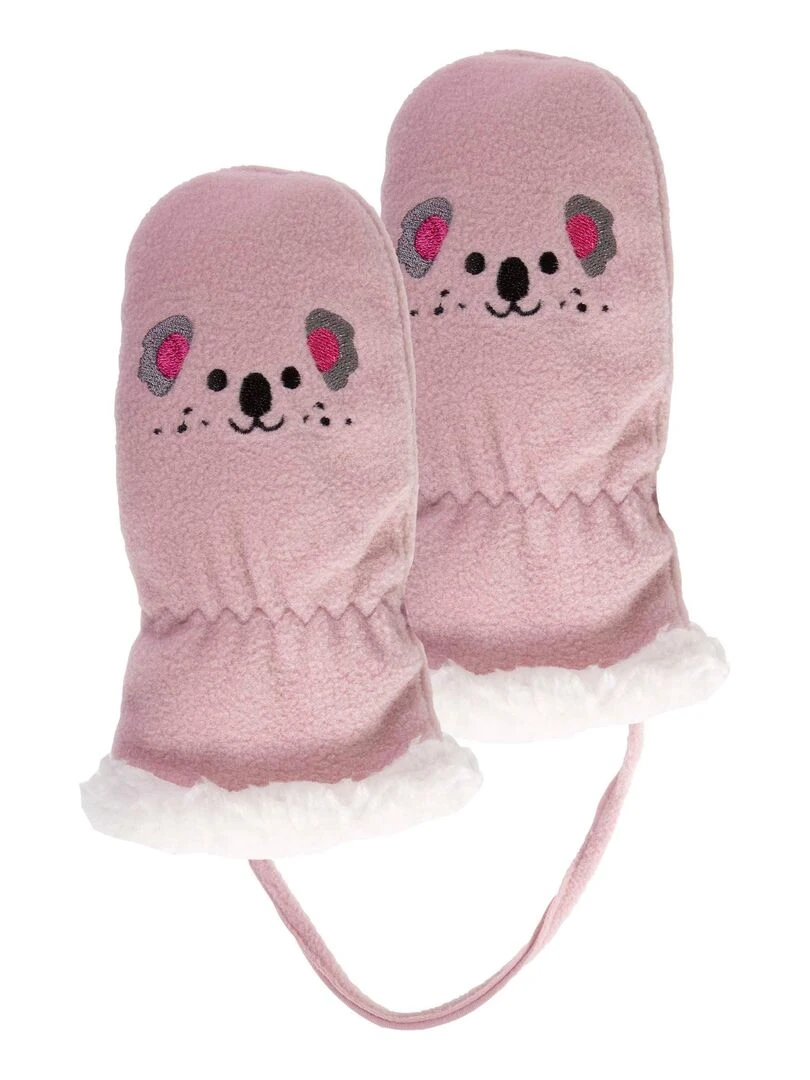 Moufles Koala 2/4 ans Poudré Rose