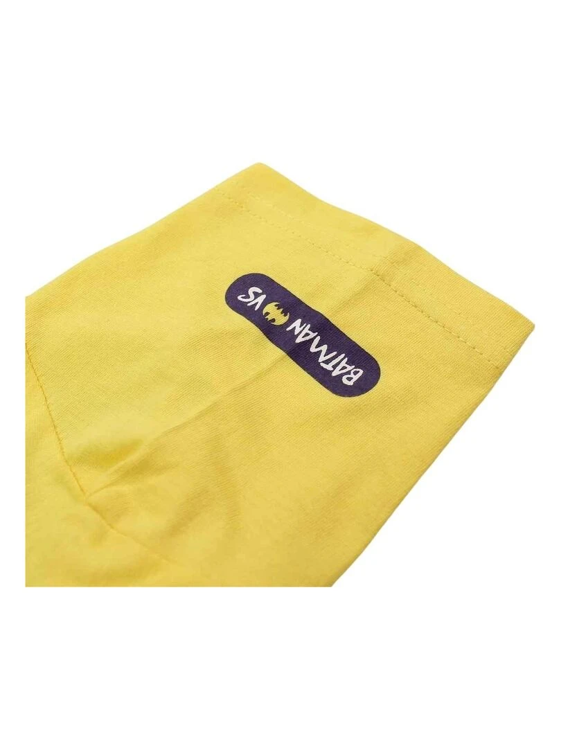 DC Comics   T shirt garçon imprimé Batman en coton   Jaune