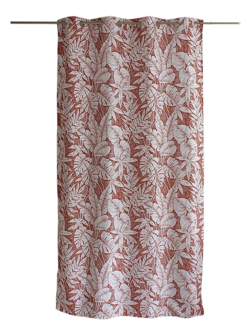 Rideau tamisant au style exotique Rouge brique
