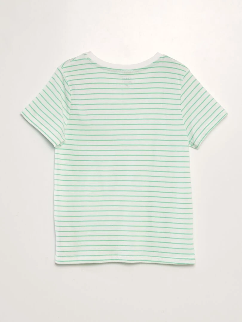 T shirt rayé Vert rayures