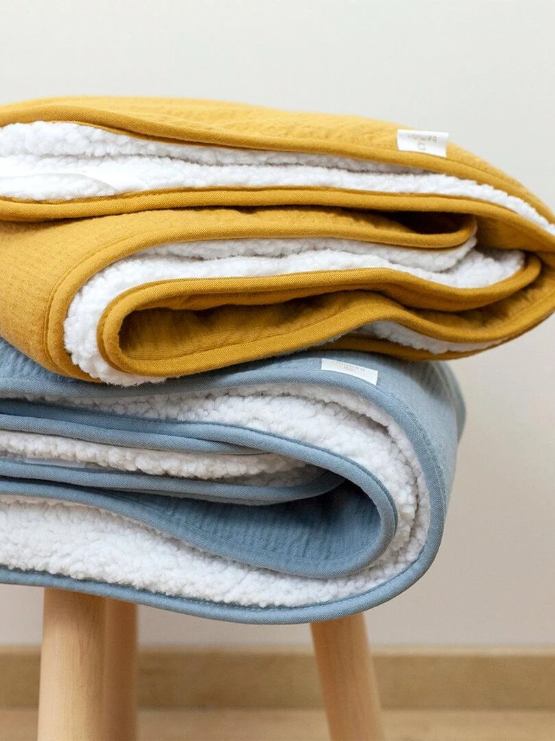 Bemini Couverture Pady tetra jersey et teddy Bleu foncé