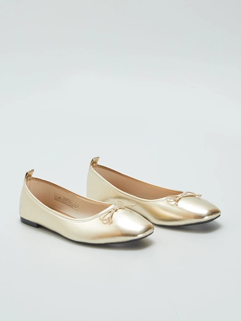 Ballerines dorées Beige