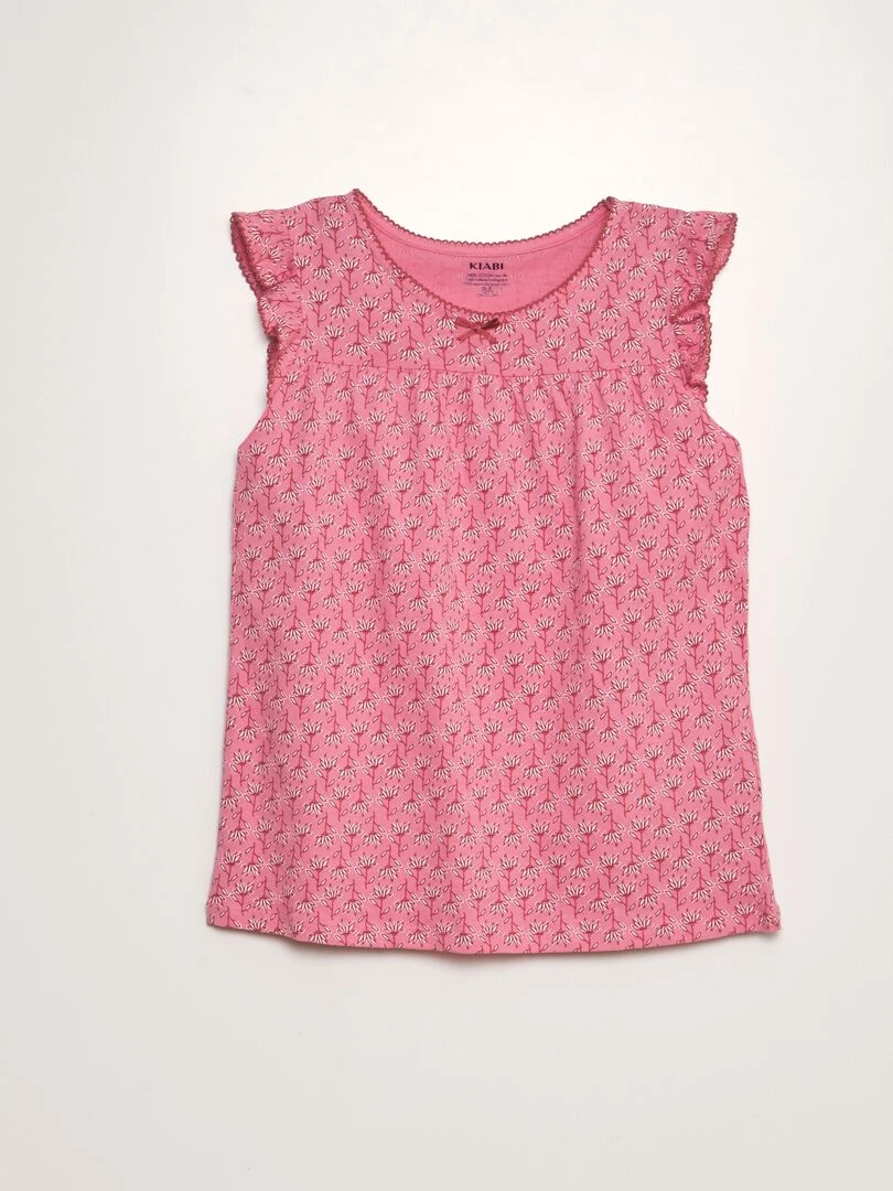 Pyjama court   2 pièces   Rose