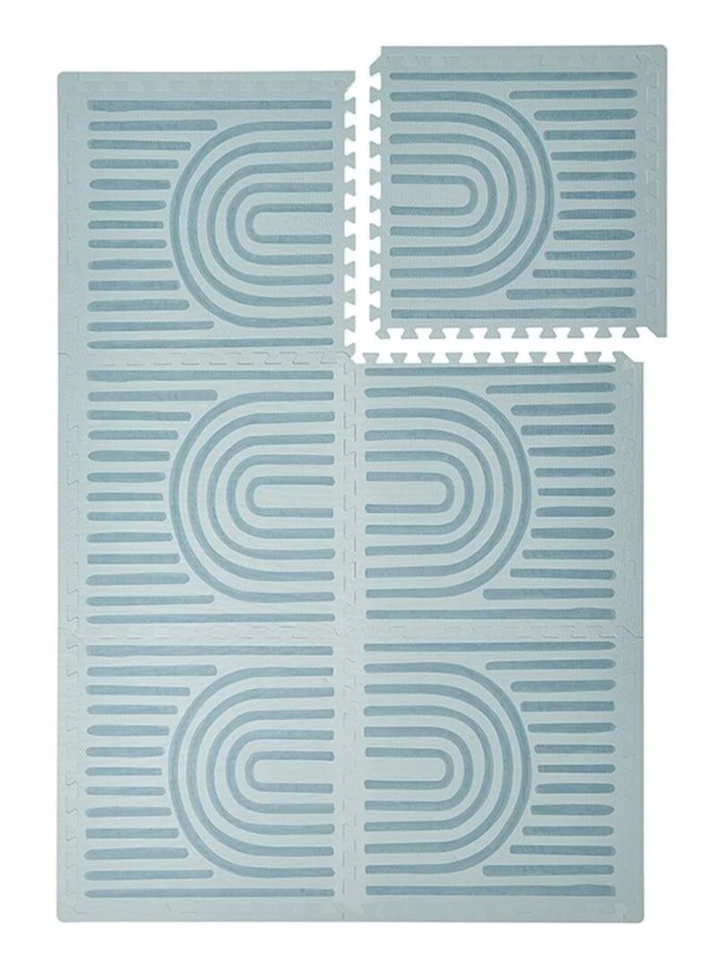 Tapis de jeu mousse LINEAR PUZZLEMAT MINERAL Bleu céladon