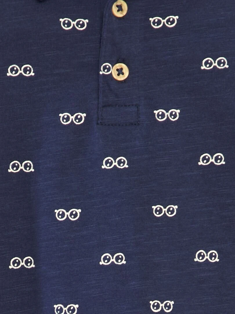 Polo à motif Marine