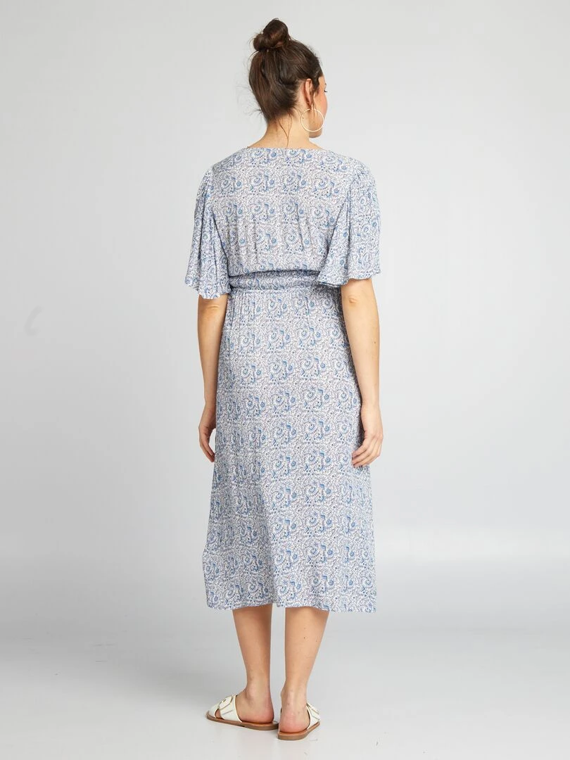 Robe longue de maternité   Bleu