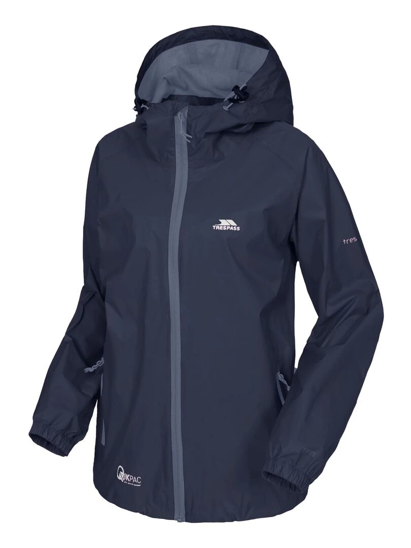 Trespass   Veste imperméable QIKPAC   Bleu marine