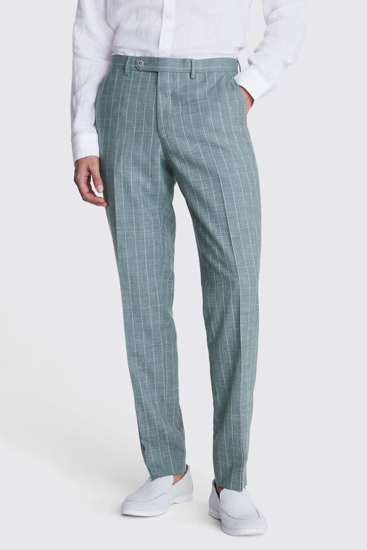 Italian Tailored Fit Navy Half Lined Trousers   Buy Online at Moss