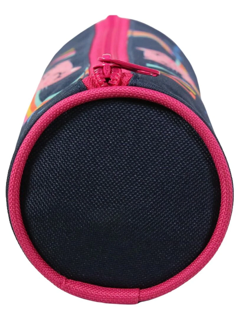 BAGTROTTER Trousse scolaire ronde Lili Lou Bleue Arc en ciel   Bleu