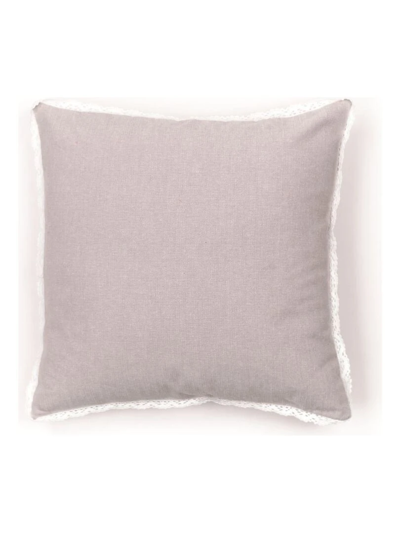 Coussin déhoussable avec dentelle 'CHARME' 'TODAY' Beige