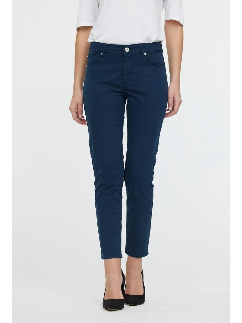 Lee Cooper Pantalon coton slim LC135 Bleu marine
