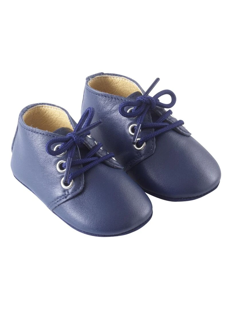 Chaussures bébé cuir souple Gaby Bleu marine