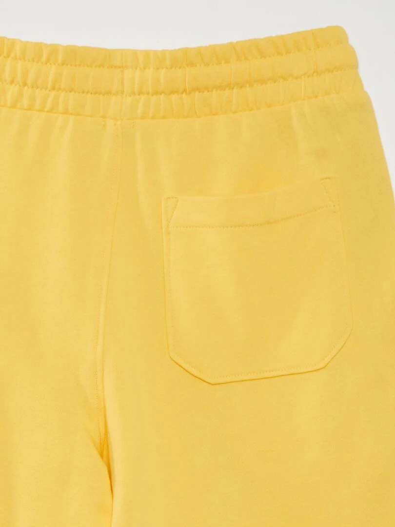Short uni en molleton   Jaune