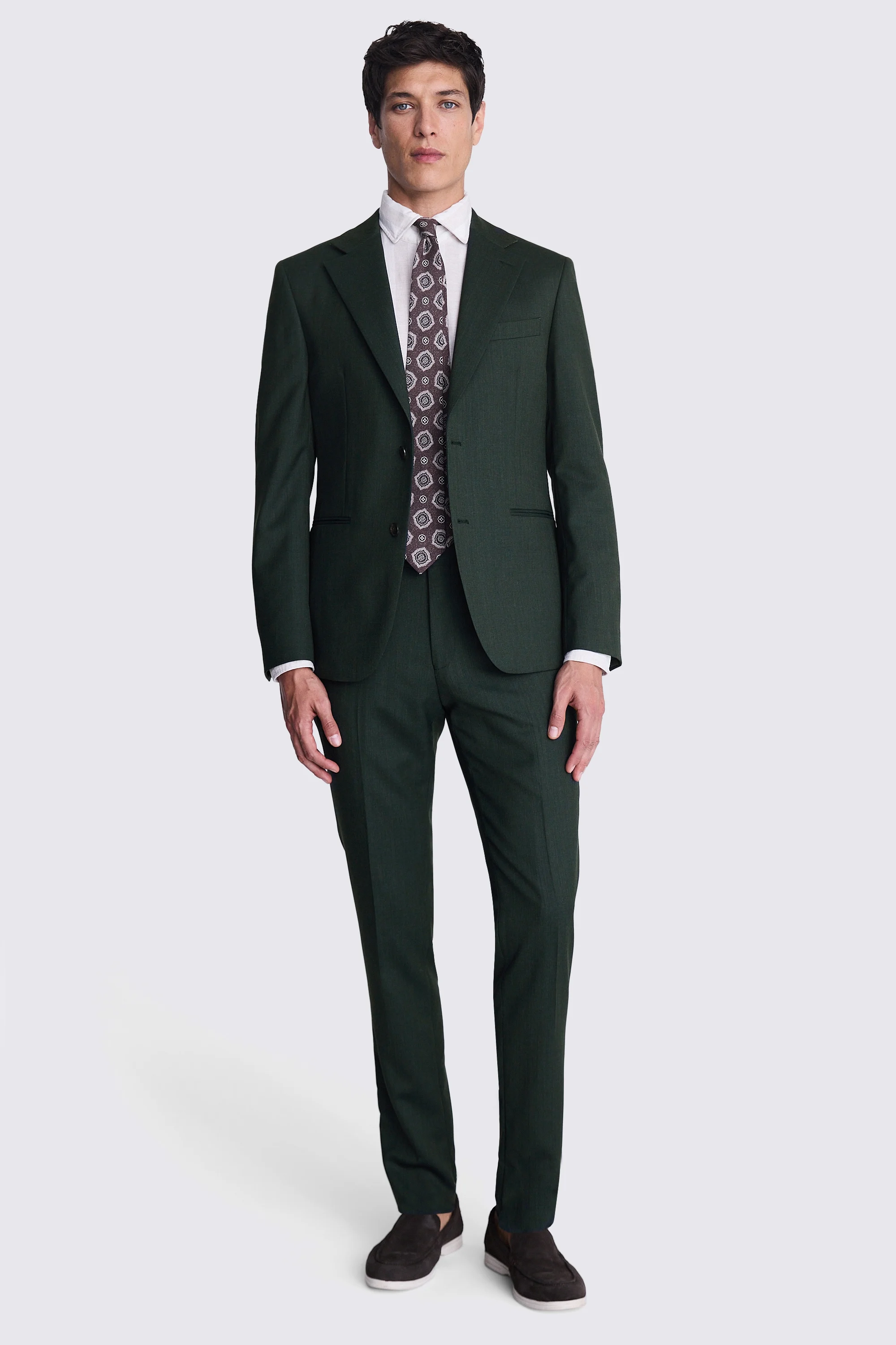 Italian Tailored Fit Green Half Lined Jacket Buy Online at Moss